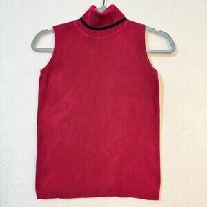 Preview Collection Knitted Silk Turtle Neck Sleeveless Sweater Blouse X-Small XS